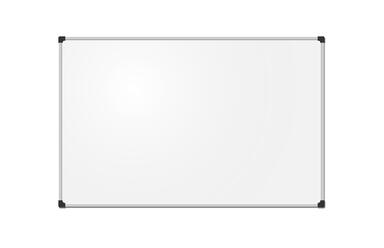 Whiteboard Weiß, Rahmen Silber mit schwarzen Ecken