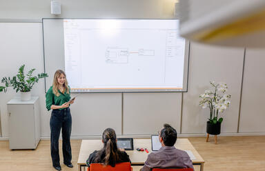 Wittler Shop Deckenbeamer mit Leinwand - Erwachsenenbildung