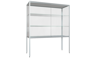 Glasvitrine mit Beinen