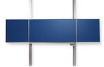 Klappschiebetafel mit Pylonen, blau