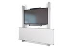 Doppelschiebetafel mit Display weiß schräg