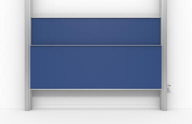 doppelschiebetafel-pylonen-blau-frontal