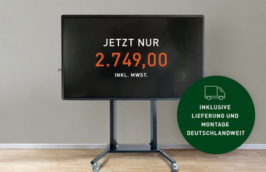 Wittler interaktives Touch-Display 86 Zoll fahrbar fdv4 inklusive Lieferung und Montage