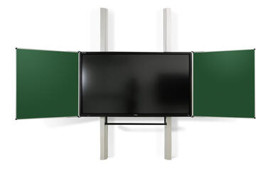 Interaktives Touch-Großdisplay mit Klappschiebetafel, Grün